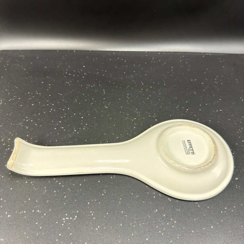 Effetti Home Handmade in Italy Ceramic Spoon Rest Le Verdure Eggplant Botanical‎